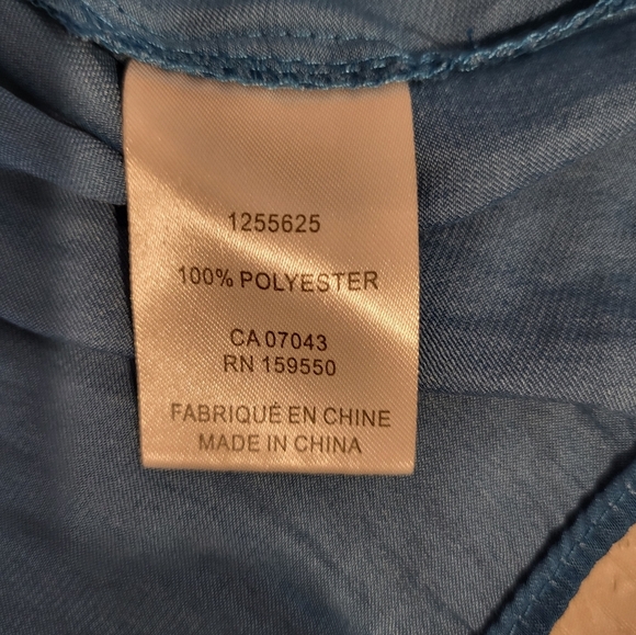 Jones New York Blue Tie-Front Blouse, Size 3X - Picture 4 of 5